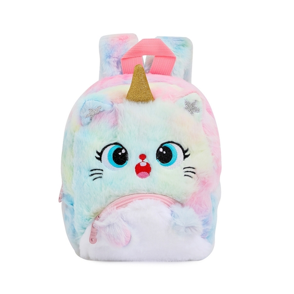 Cute Plush Unicorn Toddler Mini Travel Bag Princess Plush Backpack for Girls 1-6 - Picture 4 of 16